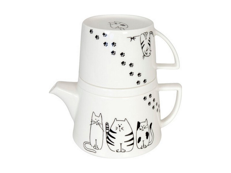 Tea for Me – Funny Cats - set, porculan